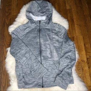 Nike gray zip up hoodie Youth size XL EUC